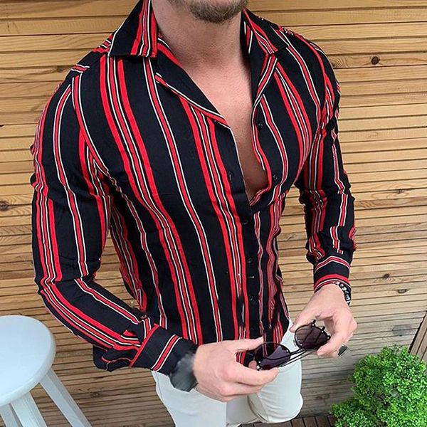 

plus large size men shirt cocktail summer striped casual fashion formal slim fit blouse classic striped male social shirts, White;black