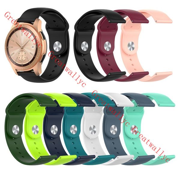 

18mm 20mm 22mm silicone watchband for samsung galaxy watch 42mm 46mm active2 40mm 44mm gear s2 s3 strap band bracelet xiaomi watch