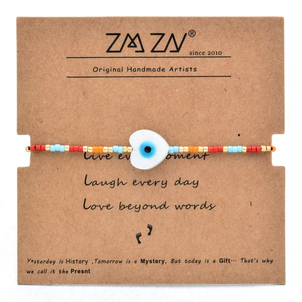

zmzy boho colorful shell beads bracelet handmade braided rope turkish evil eye bracelets for women jewelry gifts for girls, Golden;silver