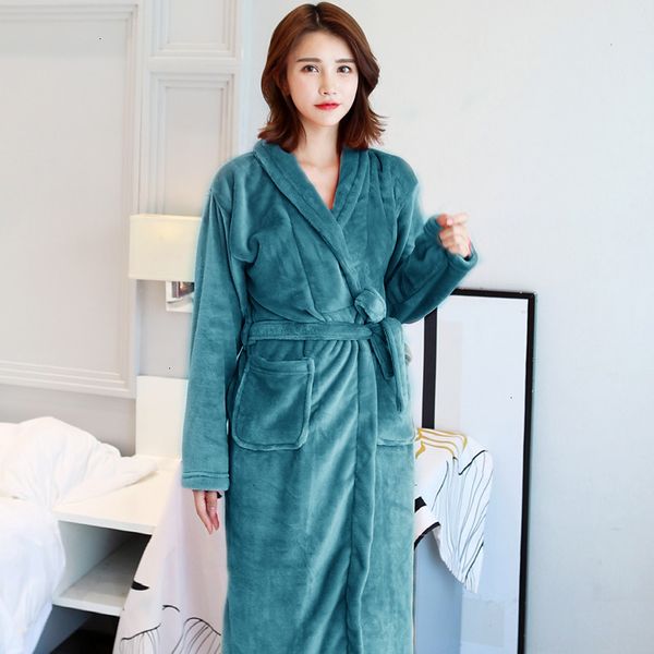 

женщины пижама femme lingeries new winter coral fleece robe кимоно халат nightgown нейлон толстого теплое длинные ванны платье платье рукав, Black;red