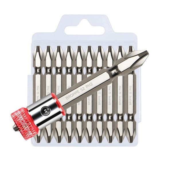 

new 1/4'' 6.35mm ph2 screwdriver bit with magnetizer positioning ring for hex shank electric screwdriver
