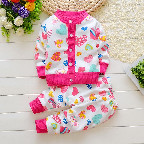 

designer-bibicola baby girls clothing sets autumn winter girls cartoon warm velvet clothes infant baby fleece soft tracksuit christmas, White