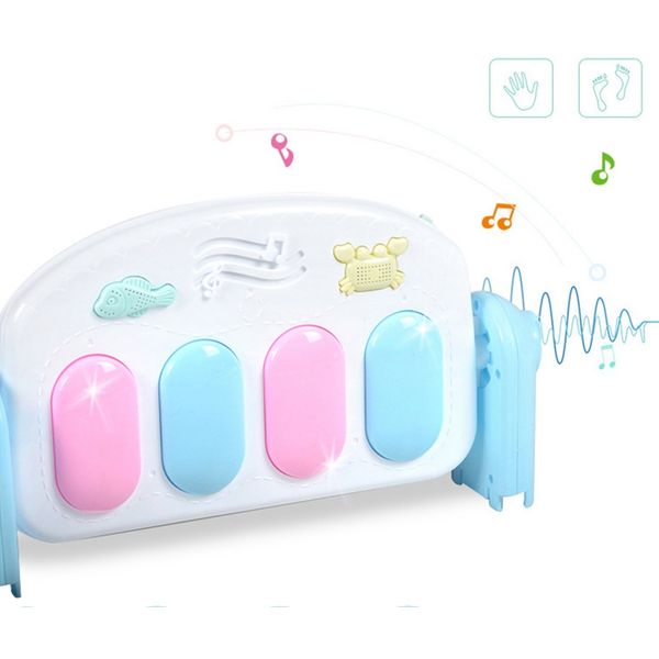 

baby play mat gym toys gaming carpet 0-36 months soft lighting rattles children's music mat blue pink baby gifts educational toy