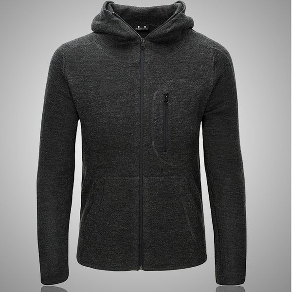 

autumn winter men thin hooded knitted sweatshirt coat outdoor sport hiking climbing soft shell tactical knitting jacket, Blue;black