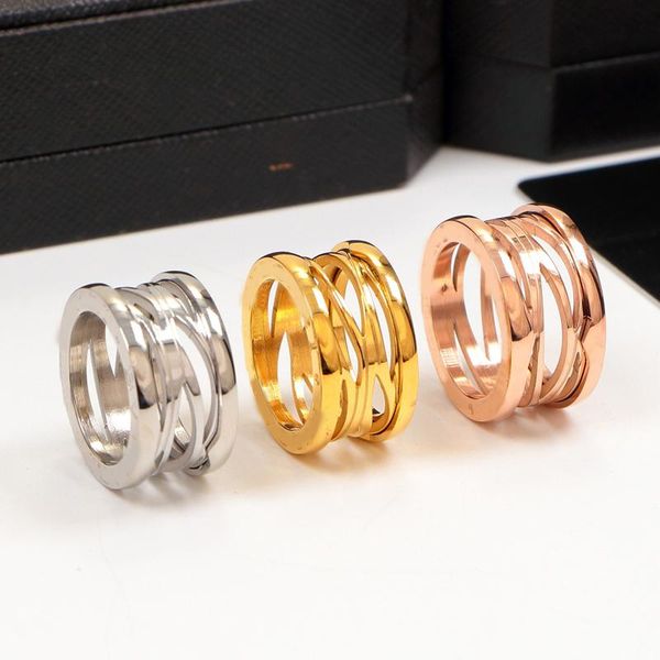 

zero titanium steel nails rings gold rose silver color rings for women and men brand jewelry with original box set368