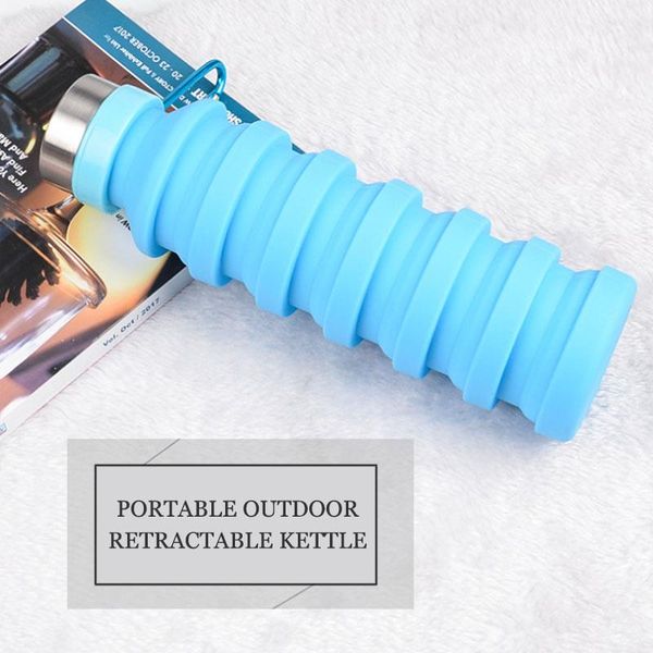 

foldable folding cup outdoor kettle fruit juice hiking business trip travel silicone cup creative camping