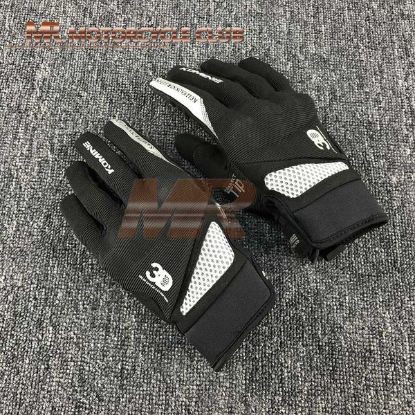 

guantes transpirables para motociclista komine gk-163 3d, Black