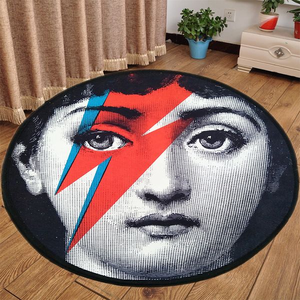 

fornasetti carpets round rugs living room doormat bedroom classical lady yoga mat home decoration mats design face pattern