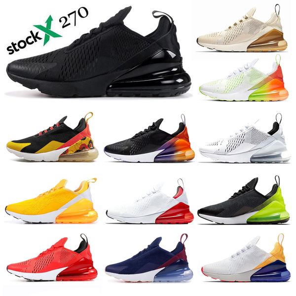 

270 triple black core white men women running shoes classic regency purple bred trainer olive tiger outdoor sports sneakers 36-45, White;red