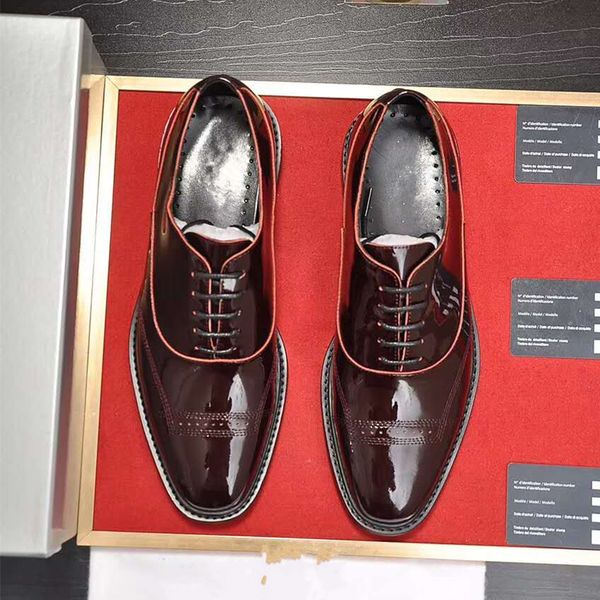 

italian mens oxford shoes genuin leather derby shoes fashion luxury designer men shoes eu38 to 45, Black