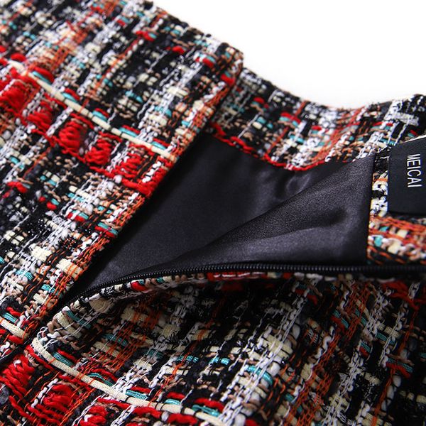 

new dq0067 red yarn rope beautiful jacquard wool half length skirt for children of christmas wind skirt chunqiu 19, Black