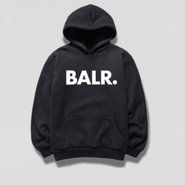 

men balr printed fleece hoodies spring autumn winter long sleeved hooded casual hip pop pullover punk mens sportswear sweatshirt cool, Black