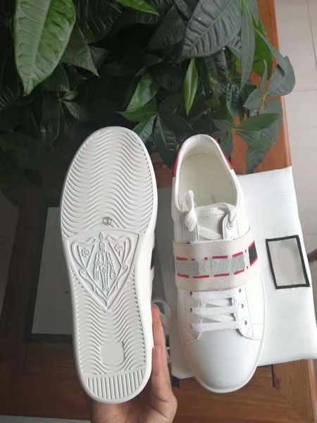 

модный дизайнер casual ace shoes красные и черные жаккардовые полосы с эластичной лентой в форме сердца кроссовки для мужчин и женщин размер, Black