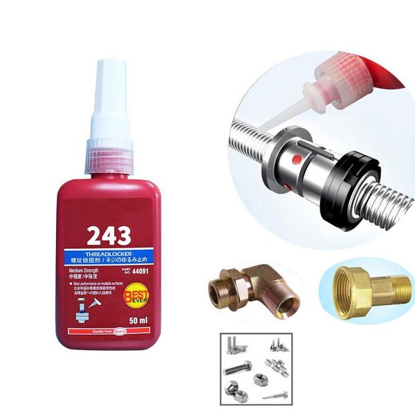 

50ml 243 glue threadlocking anaerobic adhesive wire sealing anti-corrosion thread glue screw lock adhesive auto car repair parts