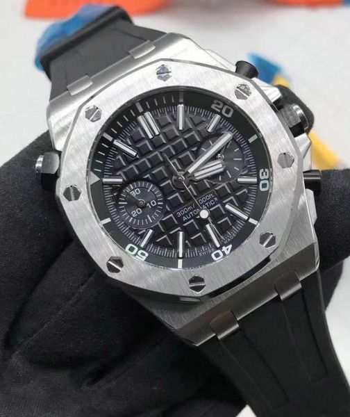 

Best selling fashion high quality men's watch luminous sapphire mirror mechanical automatic waterproof water meter rubber strap