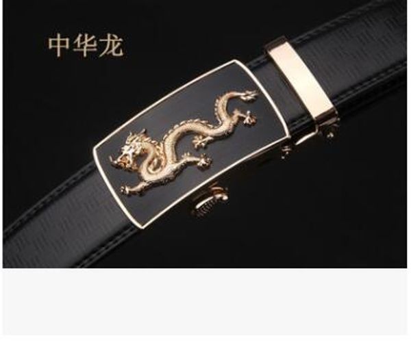 

2019 new belt fashion cowhide leather men jeans belt designer luxury famous automatic buckle men belts for men, Black;brown
