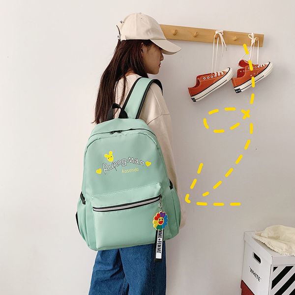 

2020 new ladies backpack korean style fashion simple leisure college style large capacity waterproof women's backpack