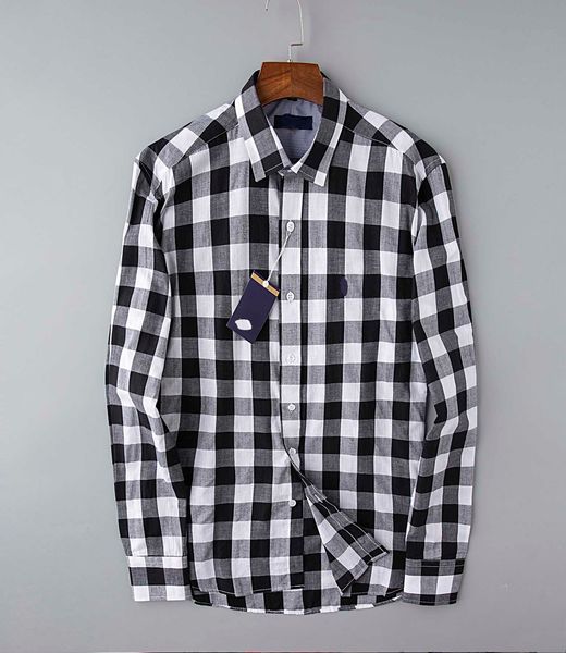 

19aw ralph fashion lauren mens designer dress shirts luxury trend brand shirts street fashion classic plaid casual shirt, White;black
