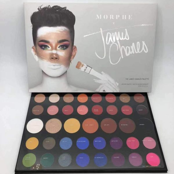 

2018 MORPHE 39 X Макияж глаз Джеймс Чарльз Красота для глаз Цвета Натуральный Долговечный 39 цветов матовый блеск Палитра теней для век