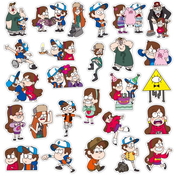 

weird town waterproof sunscreen removable car stickers cartoon anime travel trolley case stickers