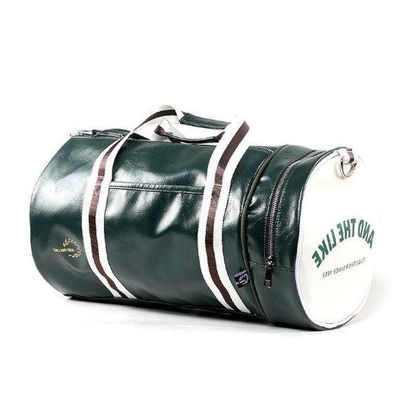 

wobag men soft leather barrel travel bag fashion high-capacity bag for men waterproof shoulder luggage bolsa deporte duffel