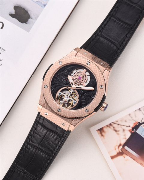 

Полностью автоматические механические полые часы с турбийоном 2019 года новые HBT 45M