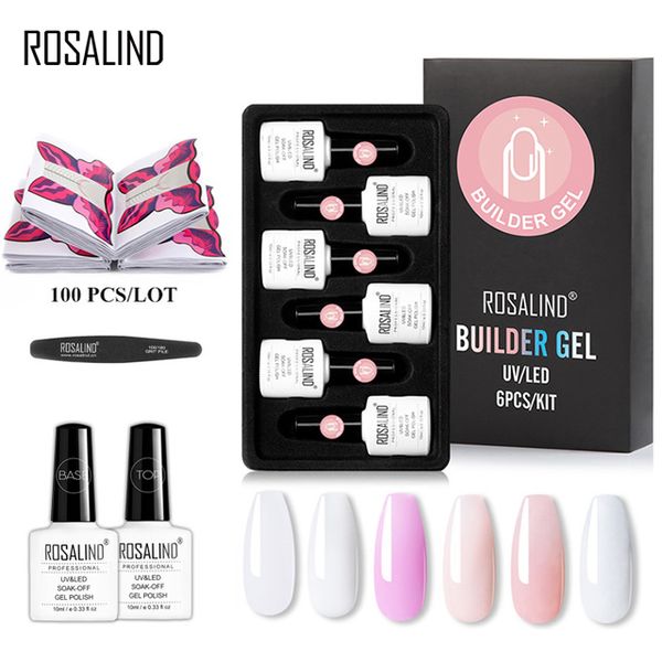 

rosalind poly gel kit with nail form soak off all for manicure hybrid varnish extension for nail art design and base