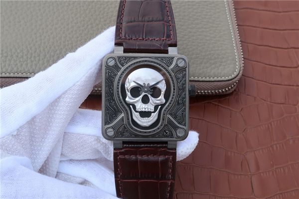 

tw montre de luxe leather watchband automatic winding mechanical movement watches 316l precision steel designer watches, Slivery;brown