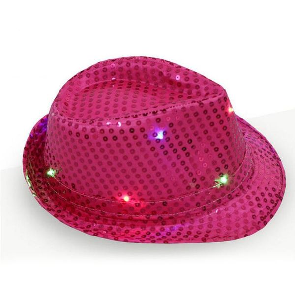 

hat 2020 newly arrived flashing hat light up led sequin fancy dance party stage cap hip hop glowing at night new #j8, Blue;gray