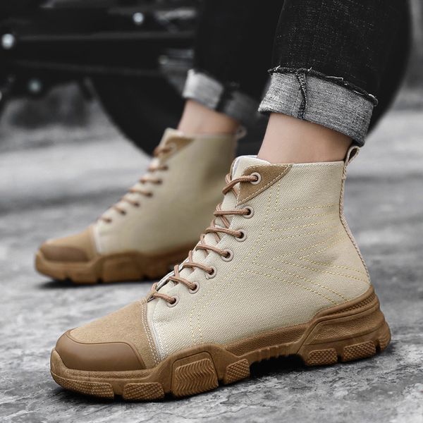 

work safety boots men puncture proof boots winter male martin men shoes ankle boots outdoor casual men shoes, Black