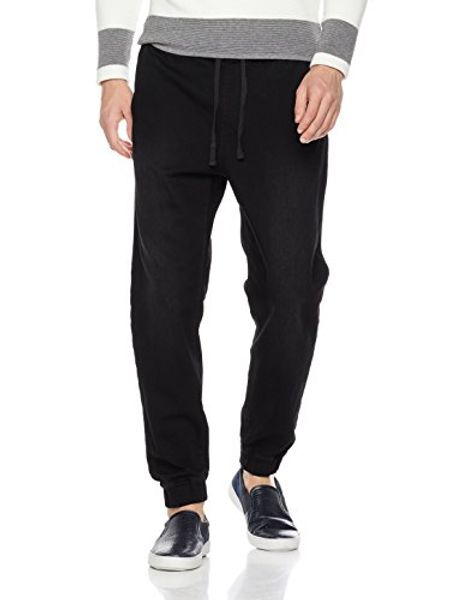 

quality durables co. men's regular-fit black denim jogger, Blue