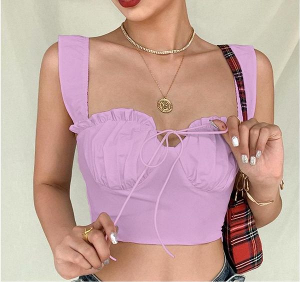 

new fashion women off shoulder ruffles shoulder strap backless summer shirt, White