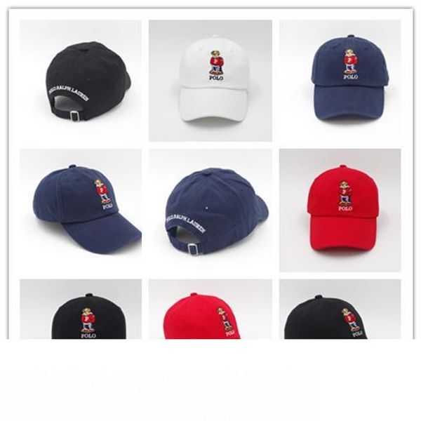 

2018 classic style white blue black colors polo bear hats for men hip hop snapback caps visor casquette baseball cap, Blue;gray