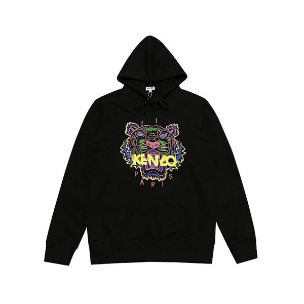 

Whole ale animal embroidery weat hirt new autumn winter tiger head men hoodie hip hop tyle brand clothing fleece hoodie port wear, Black