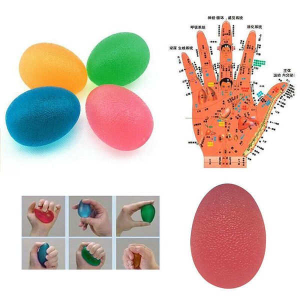 

new arrival 1 pc hand therapy ball finger wrist arthritis exerciser squeeze stress ball toys silicone grip ball strength trainer