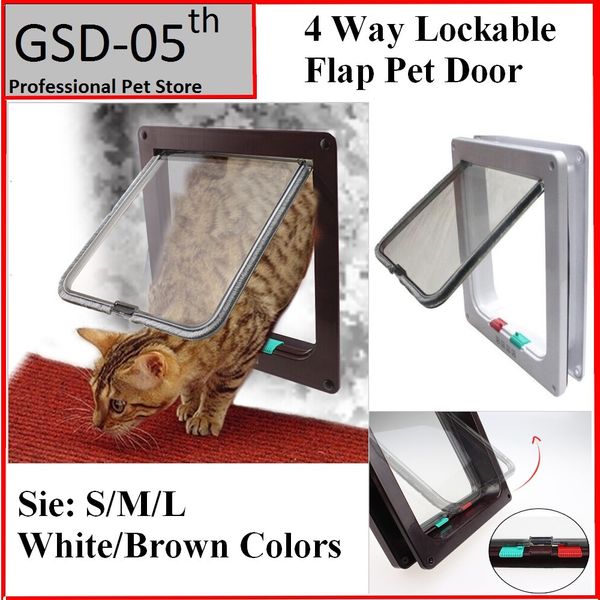 

cat door 4 way locking cat flap door для внутренних наружных дверей атмосферостойкие домашние двери для кошек собак