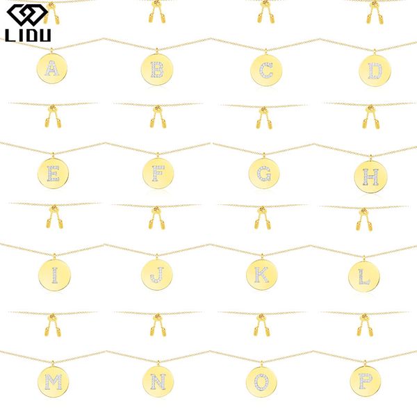 

lidu 925 silver fashion exquisite 26 letter necklace gold plated gift to friends mail manufacturer wholesale