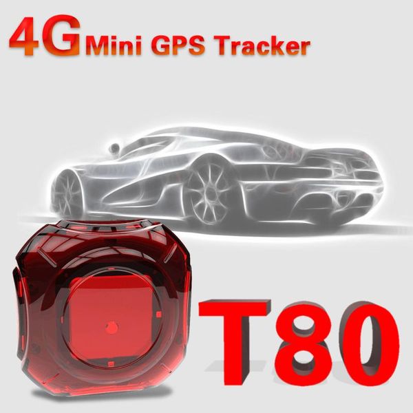 

mini 4g lte gps tracker t80 bike pet kids gps locator with sos button motion anti-theft app/platform realtime tracking