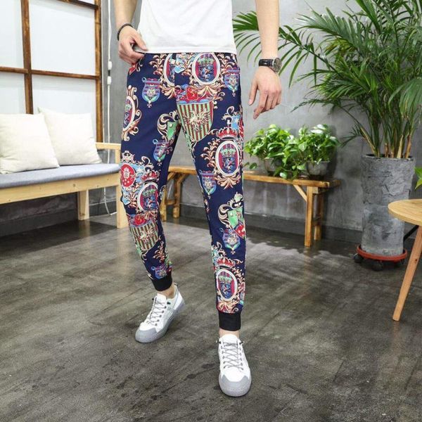 

w05170 fashion men's pants 2020 runway luxury european design party style men's clothing, Black