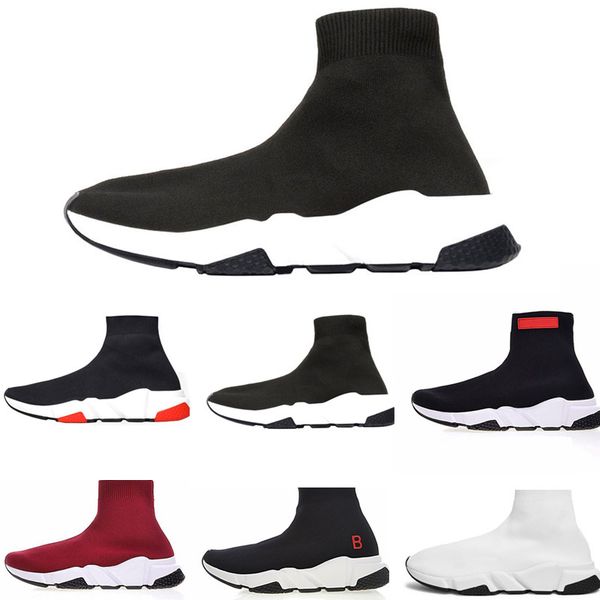 

2020 casual sock ace designer shoes speed trainer black red triple black fashion socks sneaker trainer casual shoes 36-45