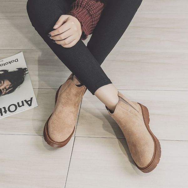 

hh8 martin boots 2019 new student korean style black locomotive short boots spring and autumn british wind shoes female