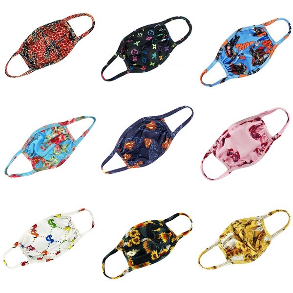 

new designer printed mask cotton dustproof mouth face mask anime cartoon lucky bear women men muffle mouth masks #534, Black