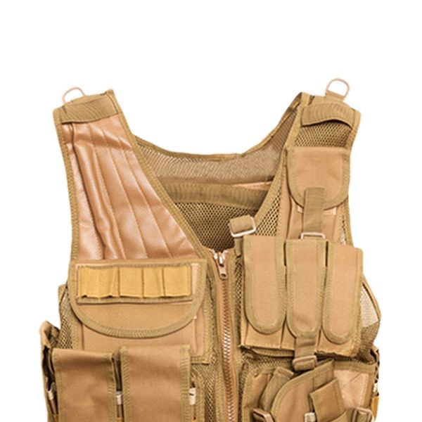 

men's vest camouflage body vest molle armor outdoor jungle equipment(khaki) tactical vests, Black;green