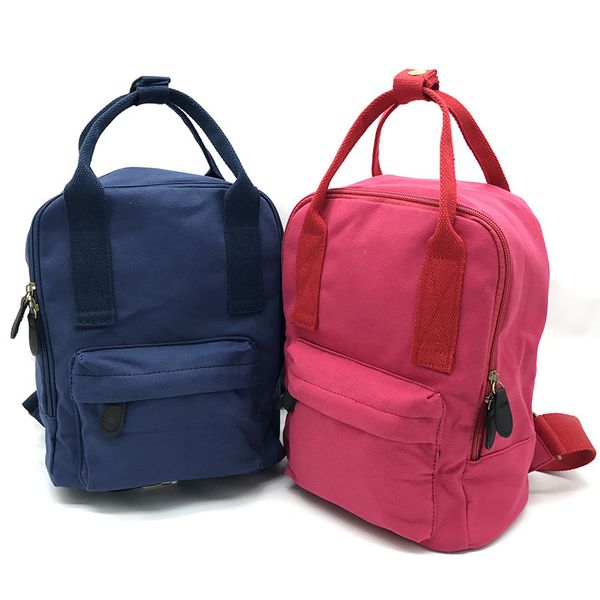 

small pure color retro clasp canvas bag handbag