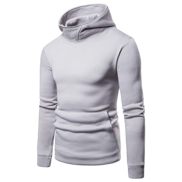 

mens solid hoodies spring autumn male casual sweatshirts long sleeved clothes for hommes, Black