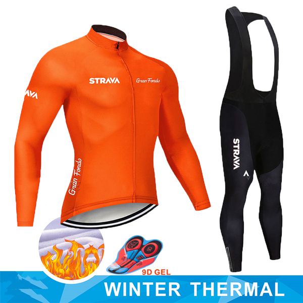 

cycling jersey 2020 strava long sleeve winter thermal fleece wear bicycle mtb bike clothing maillot ropa ciclismo hombre 9d gel, Black;blue