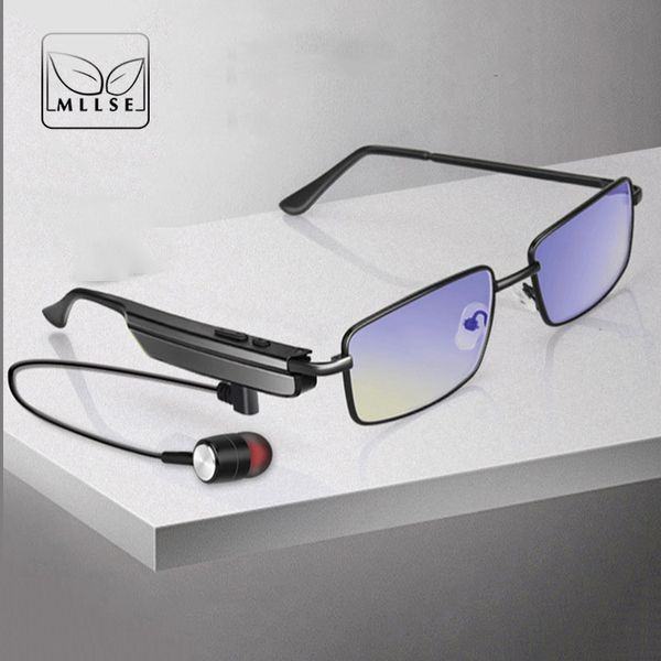 

mllse bluetooth sports sunglasses men women radiation protection goggles with headphones microphones sunglasses calls eyewear, White;black