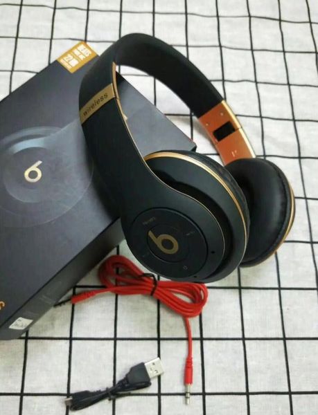 

B6 3 0 wirele bluetooth headphone 2018 tud 3 head et with retail box mu ician tudio 3 headphone 5 color whole ale, Black