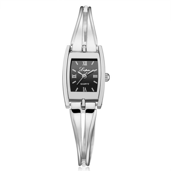 

new fashion woman luxury watch lvpai womens watch crystal diamond bracelet stainless steel quartz ladies dress wristwatch free, Slivery;brown