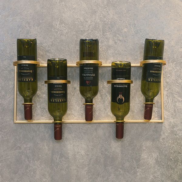 

factory direct sales new red wine rack wall-mounted receiving shelf decorative frame iron art solid wine bottle holder